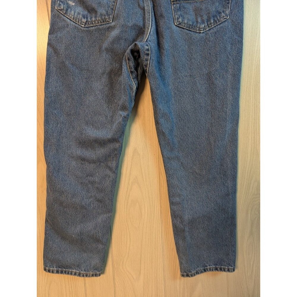 Wrangler Riggs Jeans Adult 34x30 Blue Denim Regular Fit Straight Cut Mens * - Picture 7 of 11